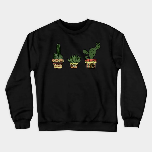 Cactus Crewneck Sweatshirt by valentinahramov